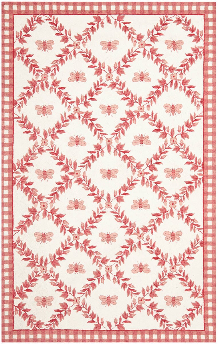 Safavieh Chelsea Hk55C Ivory / Rose Floral / Country Area Rug