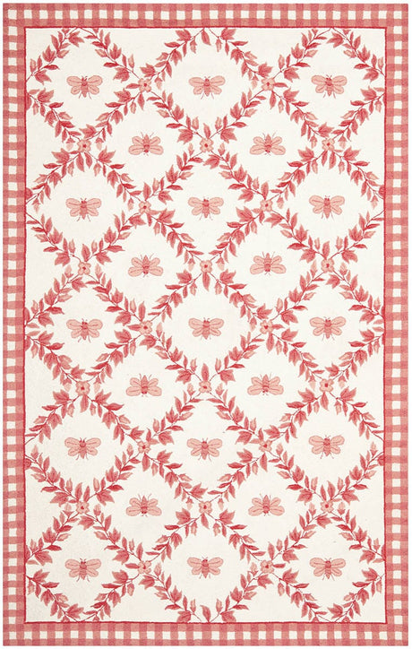 Safavieh Chelsea Hk55C Ivory / Rose Floral / Country Area Rug