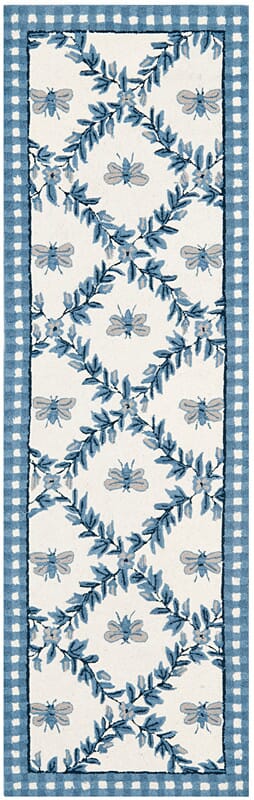 Safavieh Chelsea Hk55D Ivory / Blue Rugs.