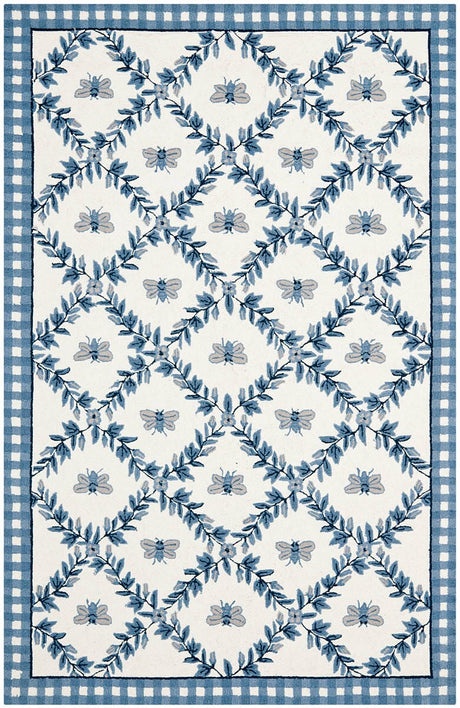 Safavieh Chelsea Hk55D Ivory / Blue Rugs.