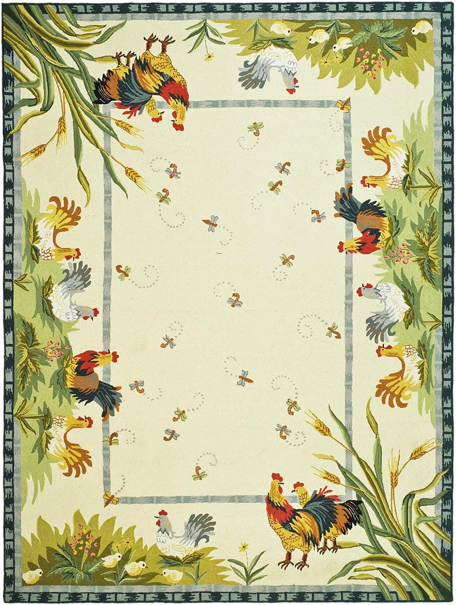 Safavieh Chelsea hk56a Ivory Floral / Country Area Rug