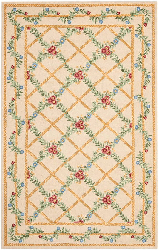 Safavieh Chelsea Hk62A Ivory Floral / Country Area Rug