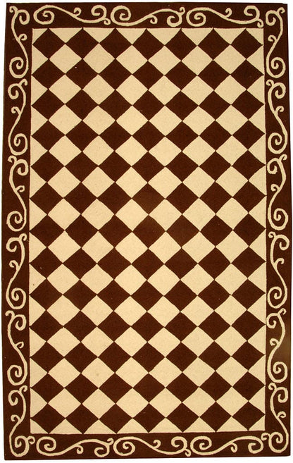 Safavieh Chelsea Hk711B Brown / Ivory Floral / Country Area Rug