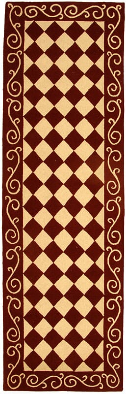 Safavieh Chelsea Hk711C Burgundy / Ivory Floral / Country Area Rug