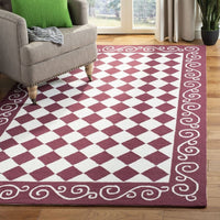 Safavieh Chelsea Hk711C Burgundy / Ivory Floral / Country Area Rug