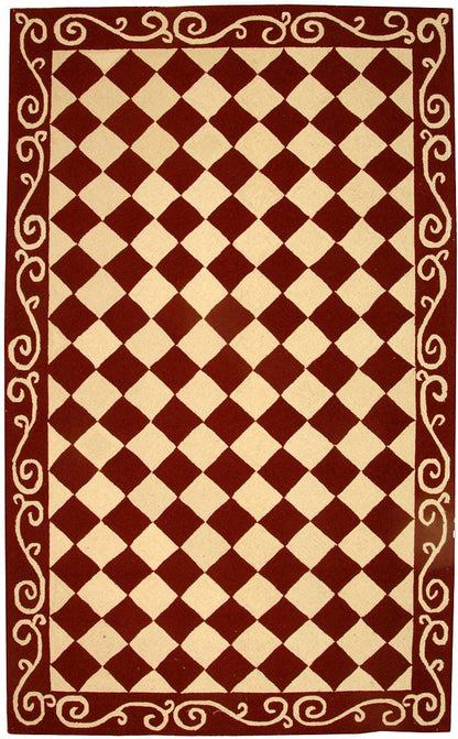 Safavieh Chelsea Hk711C Burgundy / Ivory Floral / Country Area Rug