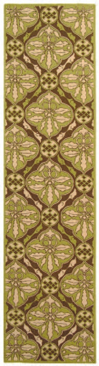 Safavieh Chelsea Hk715B Brown / Green Damask Area Rug