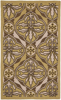 Safavieh Chelsea Hk715B Brown / Green Damask Area Rug