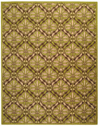 Safavieh Chelsea Hk715B Brown / Green Damask Area Rug