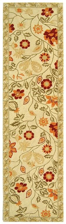 Safavieh Chelsea hk716a Ivory / Green Floral / Country Area Rug