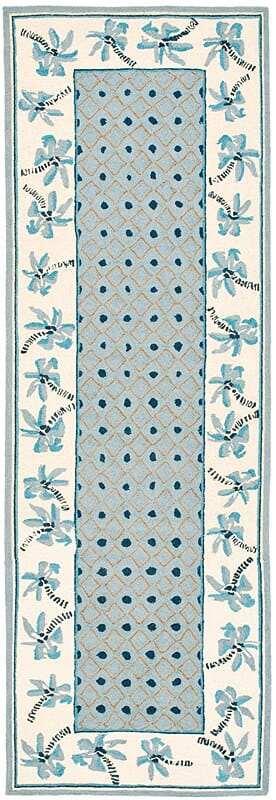 Safavieh Chelsea Hk724A Blue / Ivory Tropical Area Rug