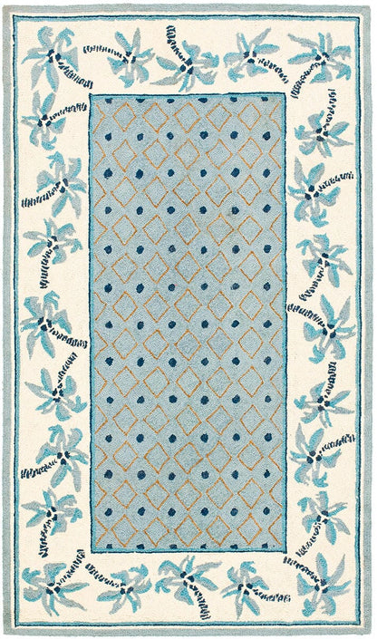 Safavieh Chelsea Hk724A Blue / Ivory Tropical Area Rug