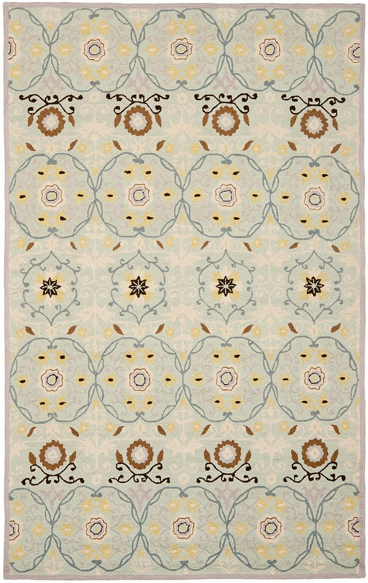 Safavieh Chelsea Hk727C Light Blue / Ivory Damask Area Rug