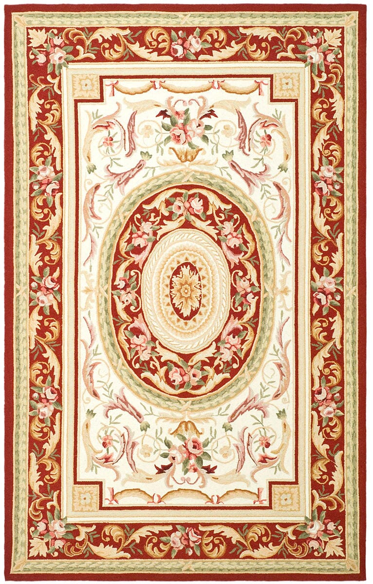 Safavieh Chelsea hk72a Ivory / Burgundy Area Rug