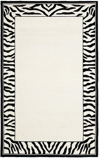 Safavieh Chelsea Hk731A White / Black Animal Prints /Images Area Rug