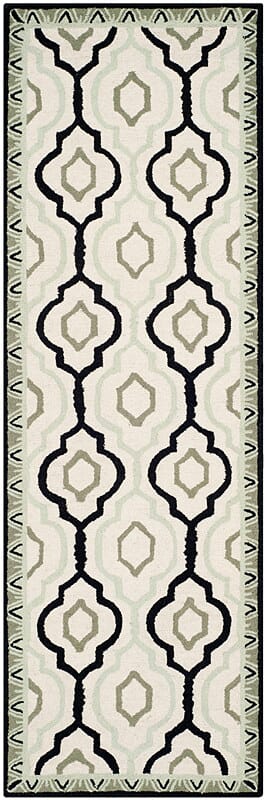 Safavieh Chelsea Hk740A Ivory / Black Geometric Area Rug