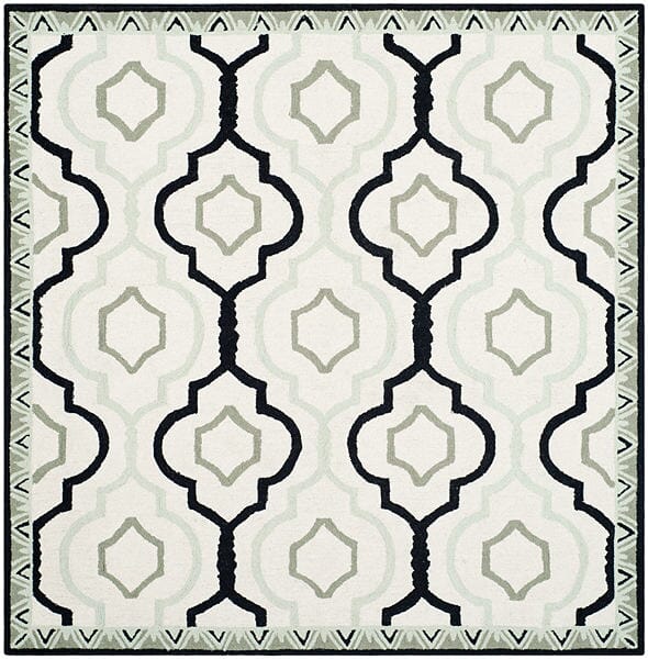 Safavieh Chelsea Hk740A Ivory / Black Geometric Area Rug