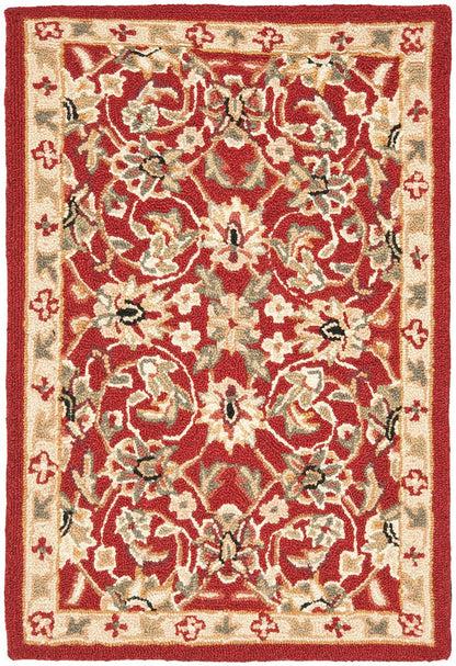 Safavieh Chelsea Hk78B Burgundy / Ivory Area Rug