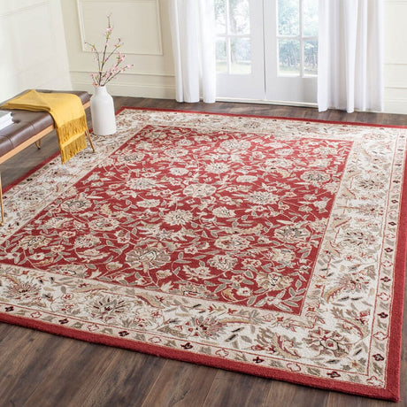 Safavieh Chelsea Hk78B Burgundy / Ivory Area Rug