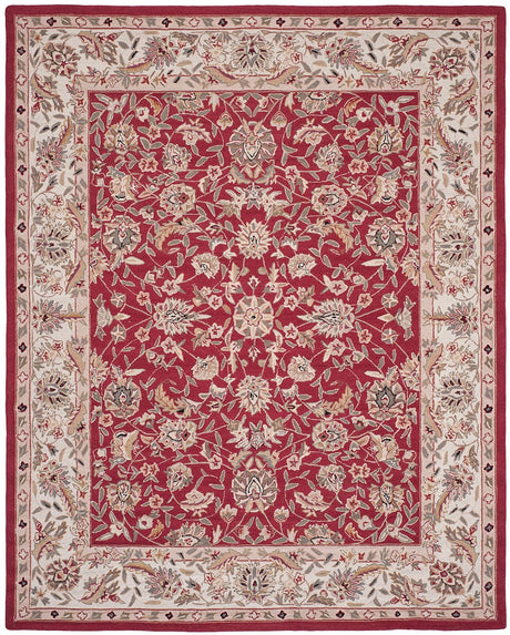 Safavieh Chelsea Hk78B Burgundy / Ivory Area Rug