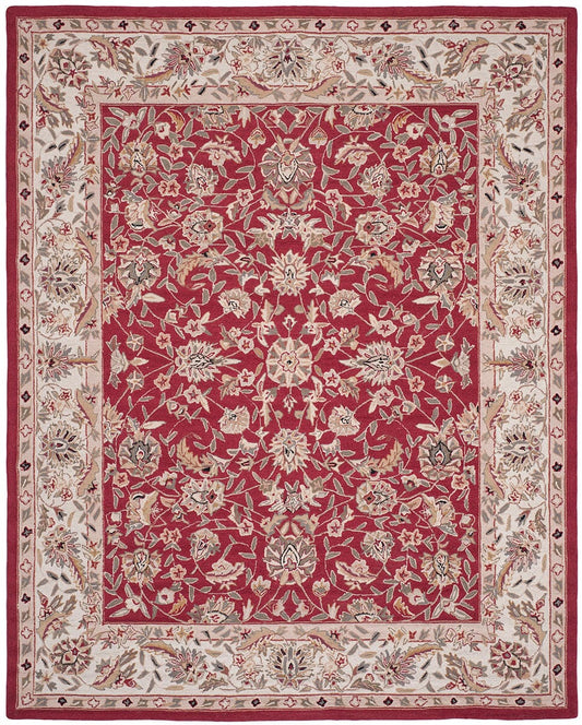 Safavieh Chelsea Hk78B Burgundy / Ivory Area Rug