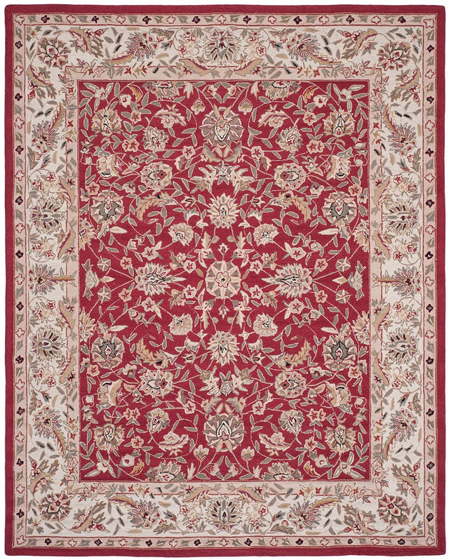 Safavieh Chelsea Hk78B Burgundy / Ivory Area Rug