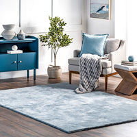 AreaRugs.com Wavaj Nwa1135D Light Blue Area Rug