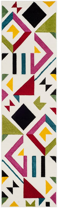 Safavieh Hollywood Hlw700A Ivory / Rose Geometric Area Rug