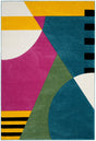 Safavieh Hollywood Hlw706C Peacock Blue / Fuchsia Rugs.