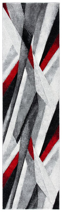 Safavieh Hollywood Hlw710Q Grey/Red Area Rug