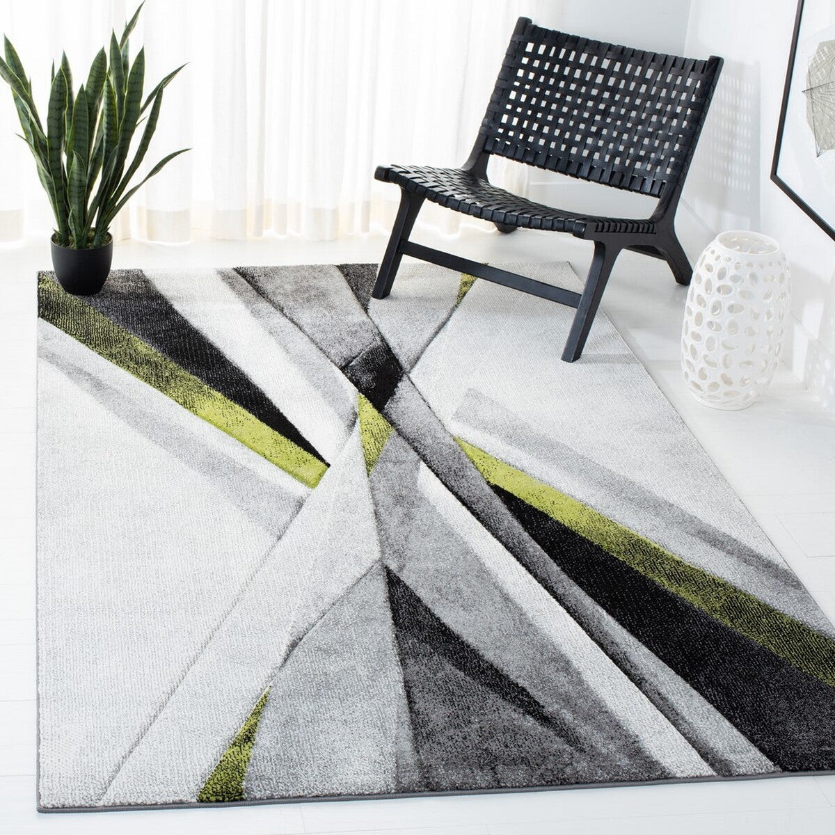 Safavieh Hollywood Hlw710Y Grey/Green Area Rug