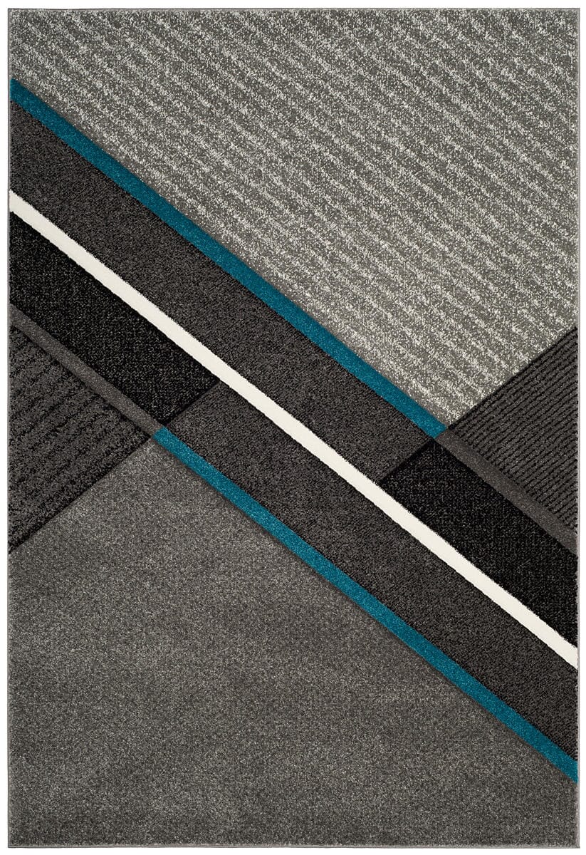 Safavieh Hollywood Hlw711D Grey / Teal Geometric Area Rug