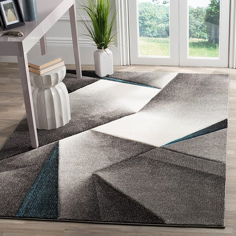 Safavieh Hollywood Hlw714D Grey / Teal Rugs.