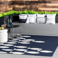 Nuloom Vivienne Hand Hooked Nvi1985A Navy Area Rug