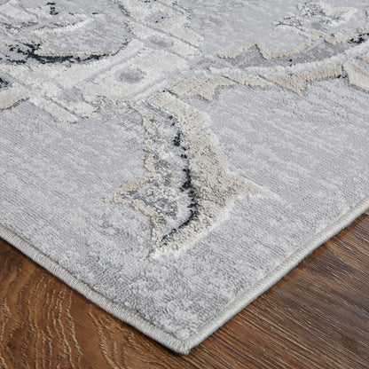 Feizy Macklaine 39Fqf Silver/Beige Area Rug