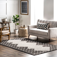 Nuloom Maci Hand Tuftedwool Nma2706A Black Area Rug