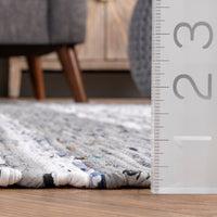 Nuloom Seraphina Mottled Stipe Nse2792A Gray Area Rug