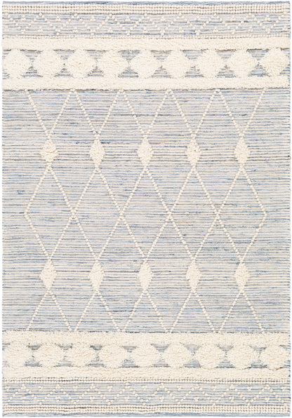 Surya Handira Hnr-2302 Sky Blue, Navy, White, Cream Area Rug