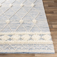 Surya Handira Hnr-2302 Sky Blue, Navy, White, Cream Area Rug