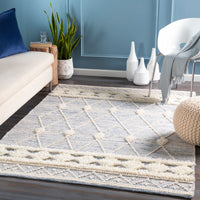 Surya Handira Hnr-2302 Sky Blue, Navy, White, Cream Area Rug