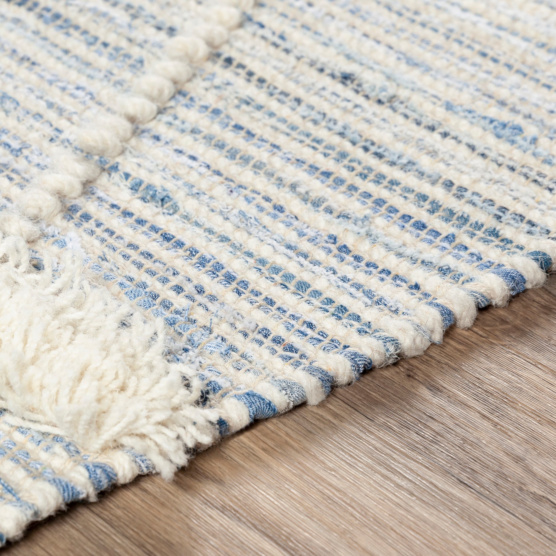 Surya Handira Hnr-2302 Sky Blue, Navy, White, Cream Area Rug