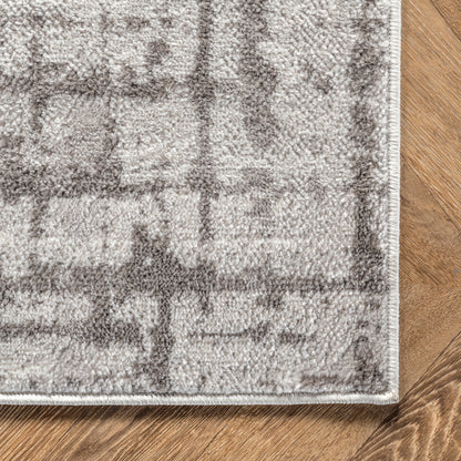 Nuloom Annie Crosshatch Nan2440A Light Gray Area Rug