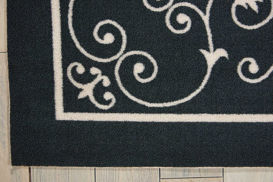 Nourison Home And Garden Rs019 Black Area Rug