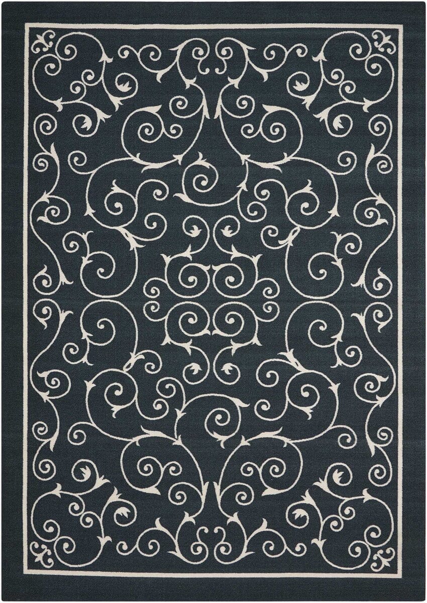 Nourison Home And Garden Rs019 Black Area Rug