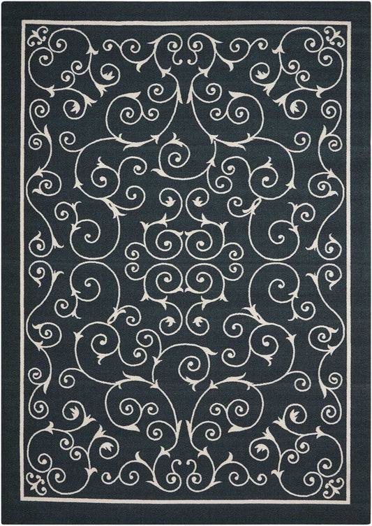 Nourison Home And Garden Rs019 Black Area Rug