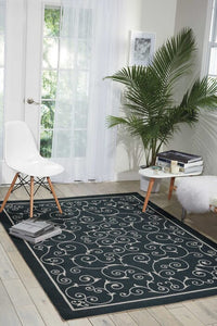Nourison Home And Garden Rs019 Black Area Rug