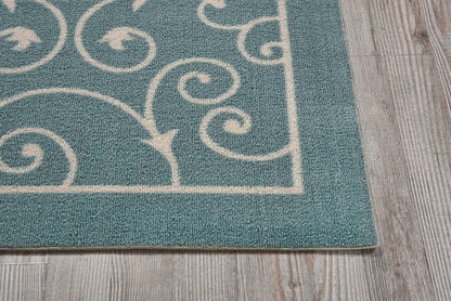 Nourison Home And Garden Rs019 Light Blue Area Rug