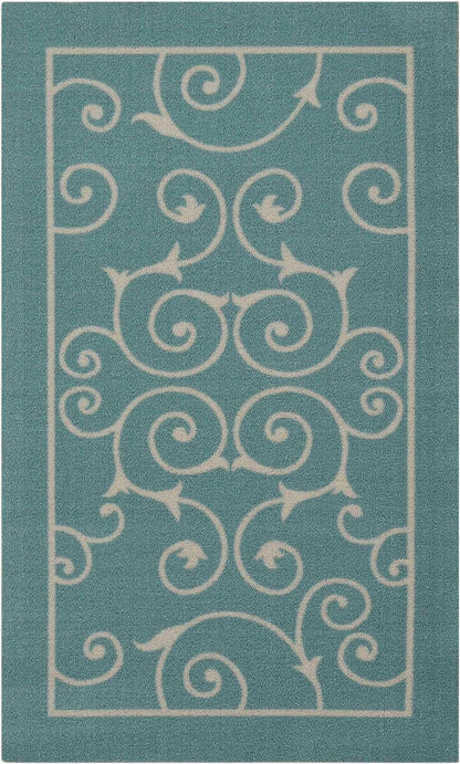 Nourison Home And Garden Rs019 Light Blue Area Rug