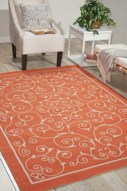 Nourison Home And Garden Rs019 Orange Area Rug