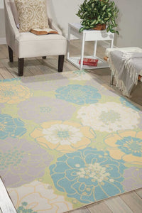 Nourison Home And Garden Rs021 Green Floral / Country Area Rug